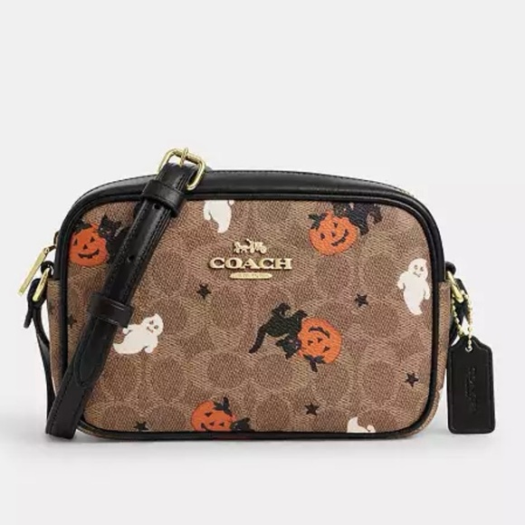 NWT ❤️ LAST ONE ❤️ Coach Mini Jamie Camera Bag Signature Canvas Halloween CW432 - Picture 12 of 15